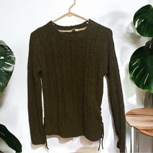 Xhilaration Olive Green Fuzzy Sweater